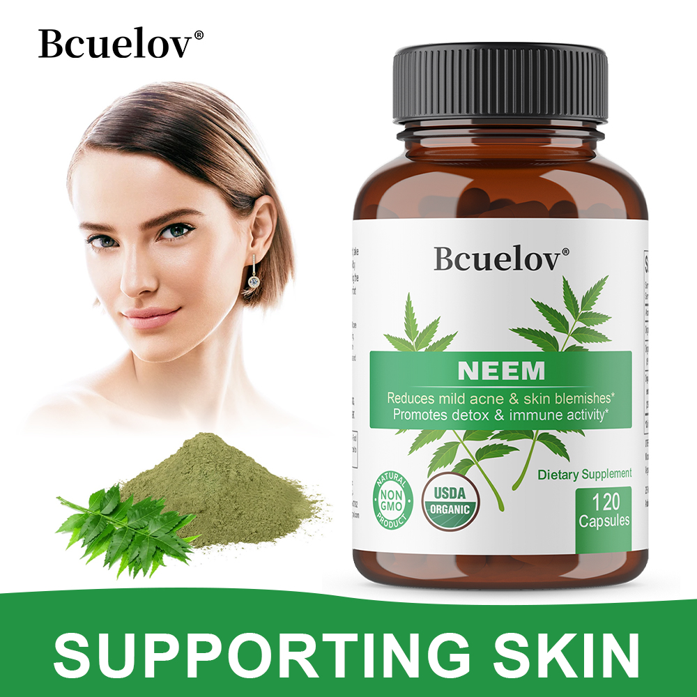 Herbal And Wellness - Organiczne kapsułki z liści neemu, ziołowy