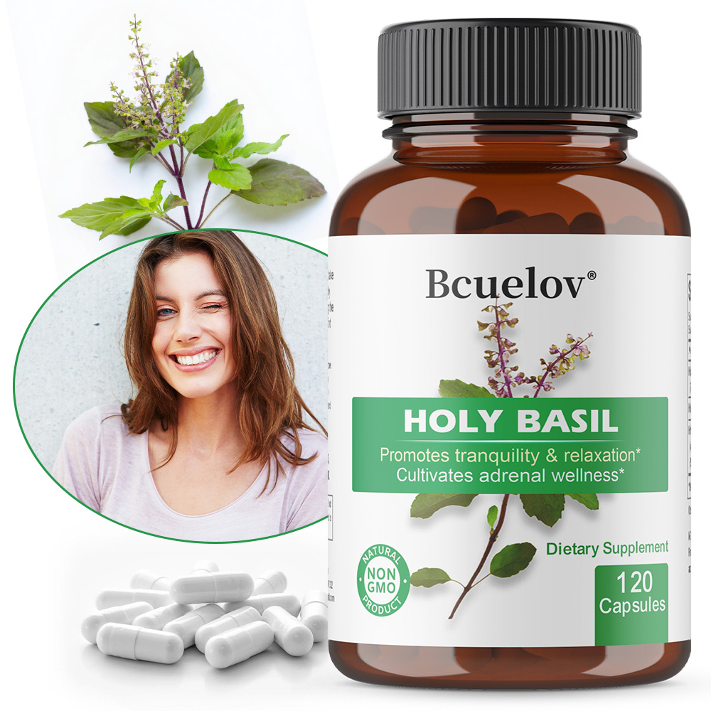 Tulsi Holy Basil - Kapsułki z ekstraktem z bazylii tulsi,